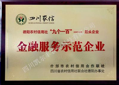 2017金融服務示范企業(yè)